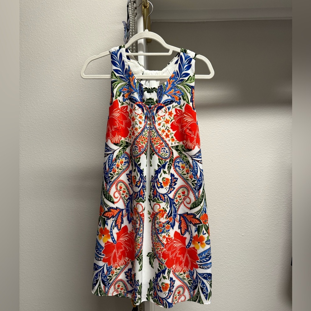 Gianni Bini large white and orange dress